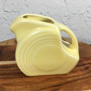 Fiesta ware light yellow mini disc pitcher. Excellent condition